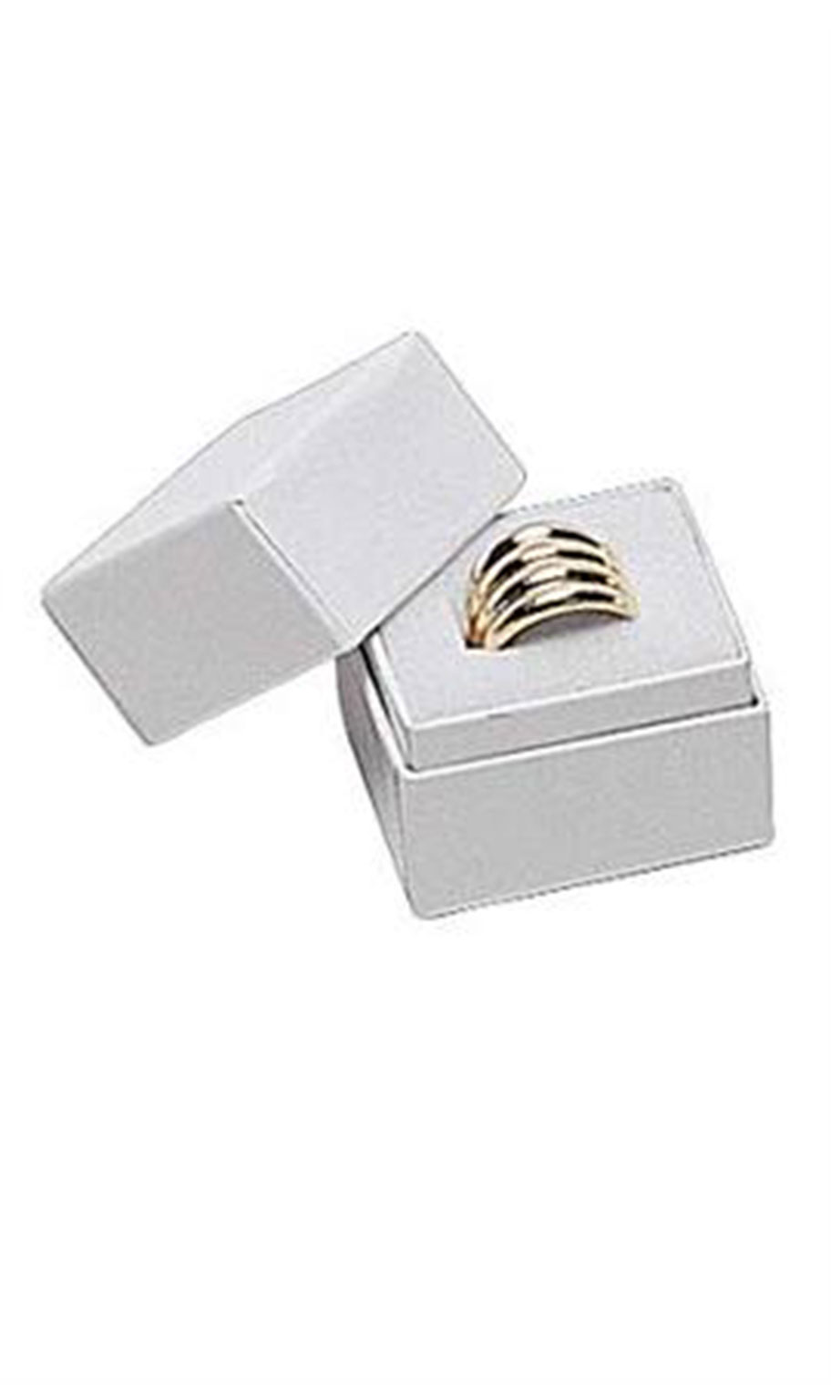 White Ring Boxes Simple Retail