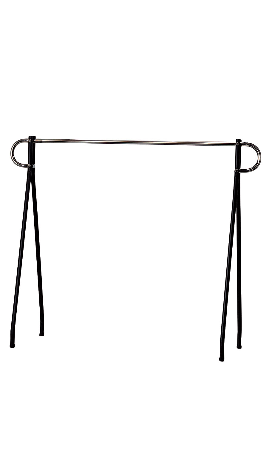 Black & Chrome Single-Rail Clothing Racks - 60