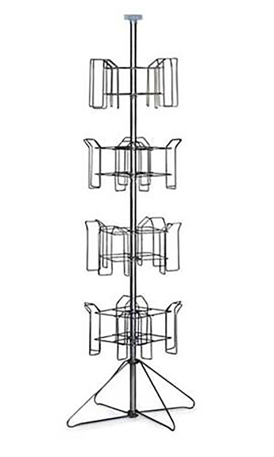 Silver 4-Tier Floor Standing Literature Rack | Store Supply