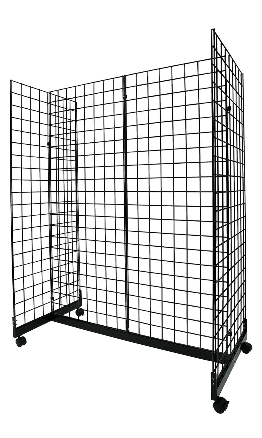2 x 4 Foot Black Wire Grid Wall Gondola Units Store Supply Warehouse