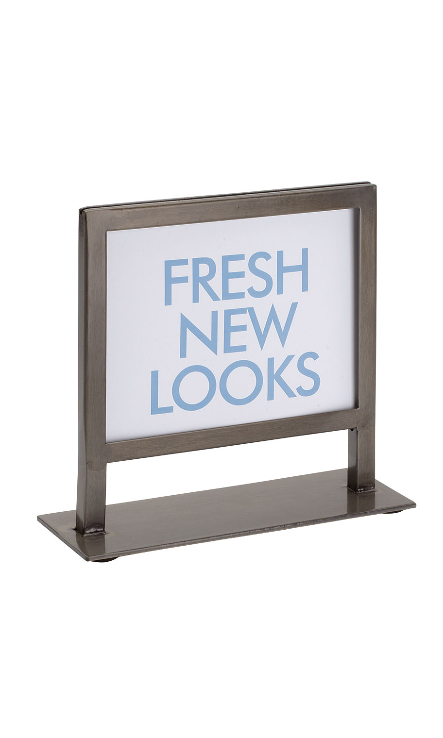 Boutique Countertop Sign Holder Raw Steel Store Supply Warehouse