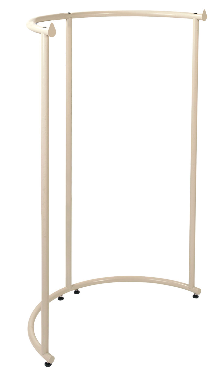 Boutique Ivory Half Round Clothing Rack Store Supply Warehouse