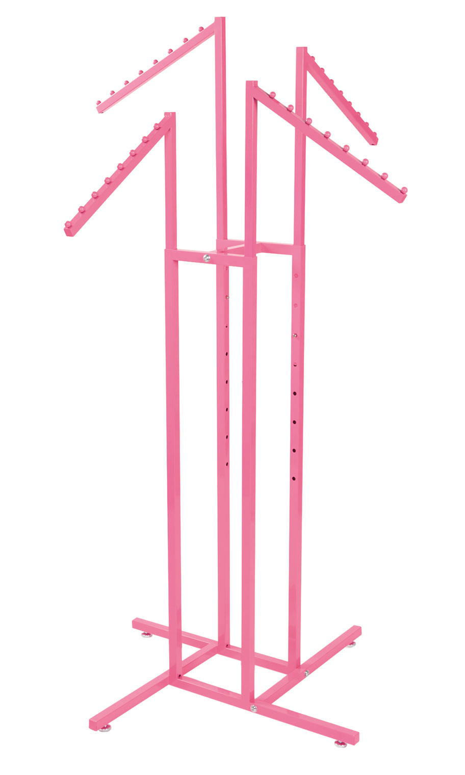 Hot Pink 4Way Clothing Rack Slant Arms Store Supply
