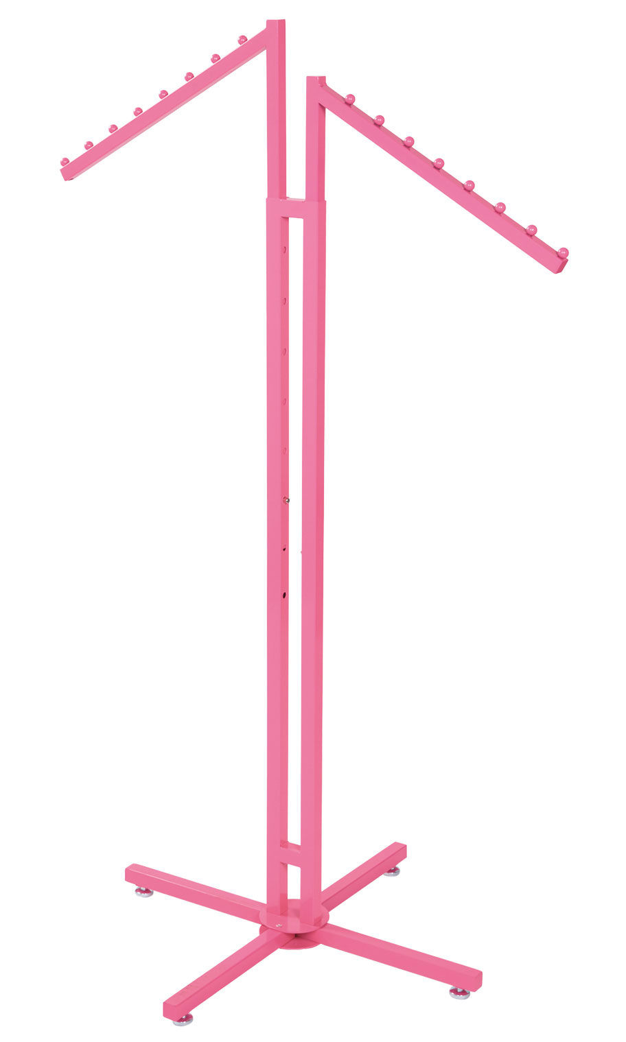 Hot Pink 2Way Clothing Rack Slant Arms Store Supply