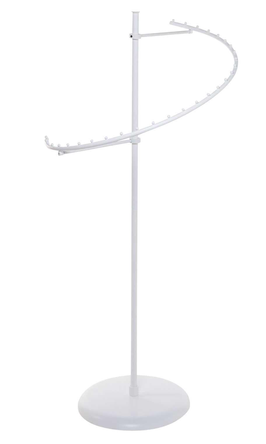 White 29Ball Spiral Clothing Rack Store Supply Warehouse
