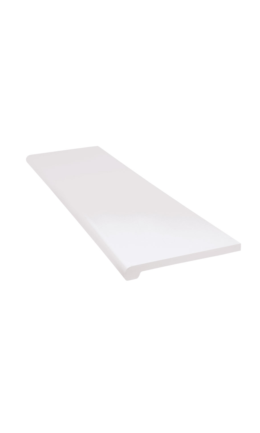 13" x 48" White Injection Molded Bullnose Shelves SSW