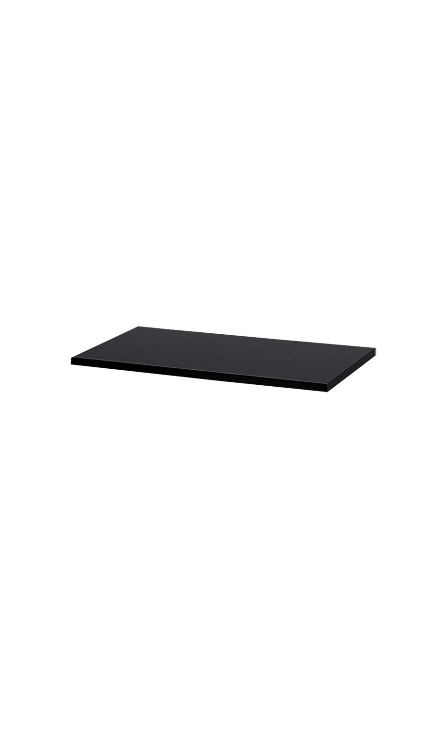 24"L X 12"W Laminated Black Melamine Shelf