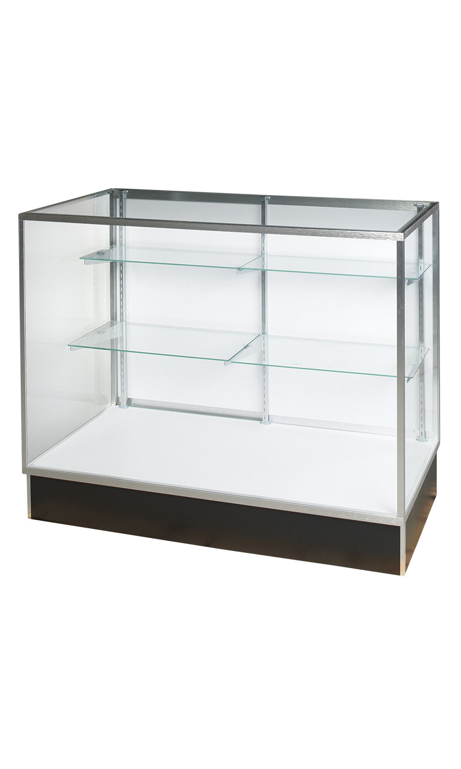 48 in Black Display Case Extra Vision Metal Framed Store Supply Warehouse