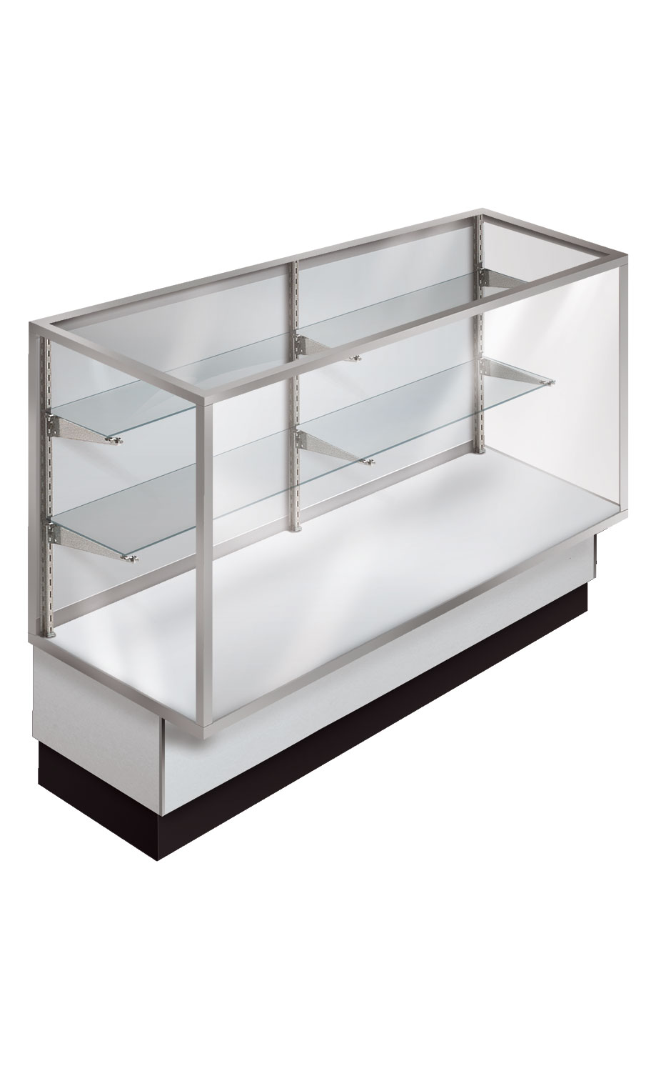 48" Metal Framed Gray Display Show Case Full Vision Store Supply