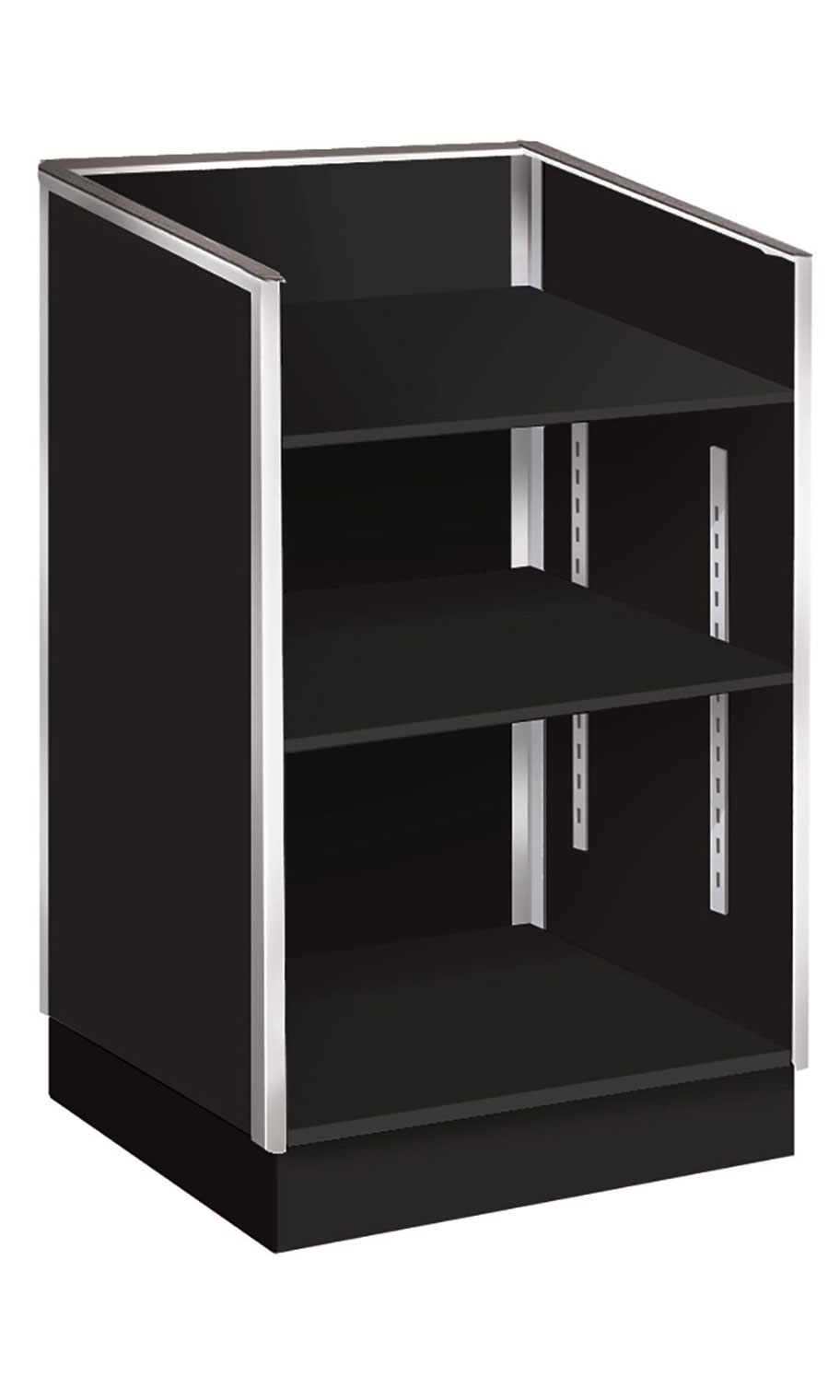 Black Metal Framed Well Top Register Stand 38" x 20" x 24" SSW