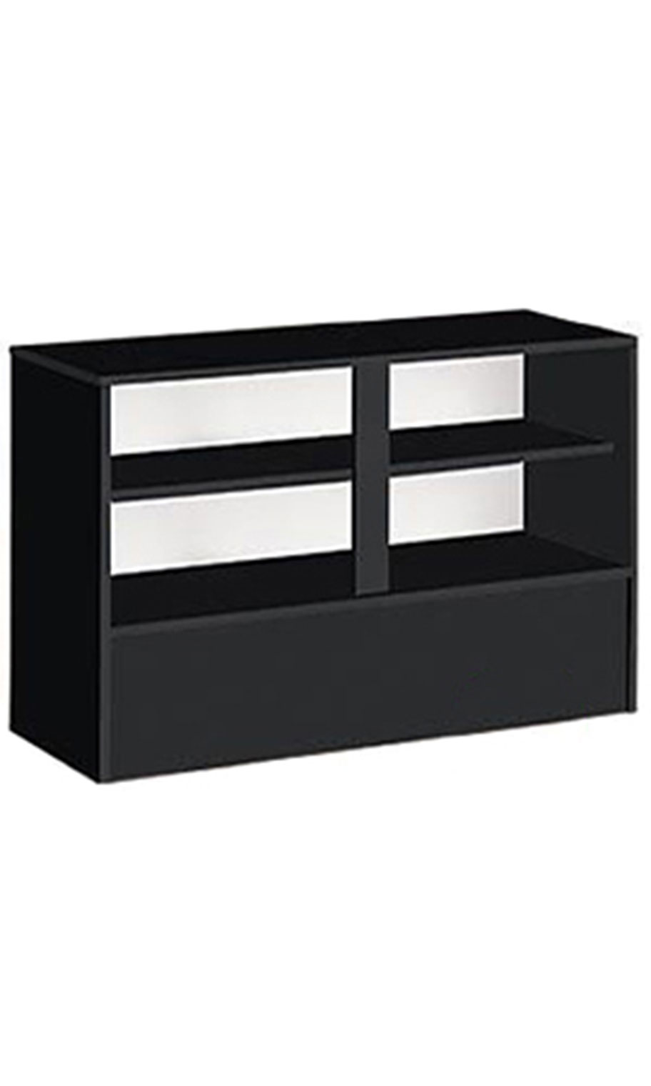 70" Black Service Counter Ready to Assemble Store Supply Warehouse