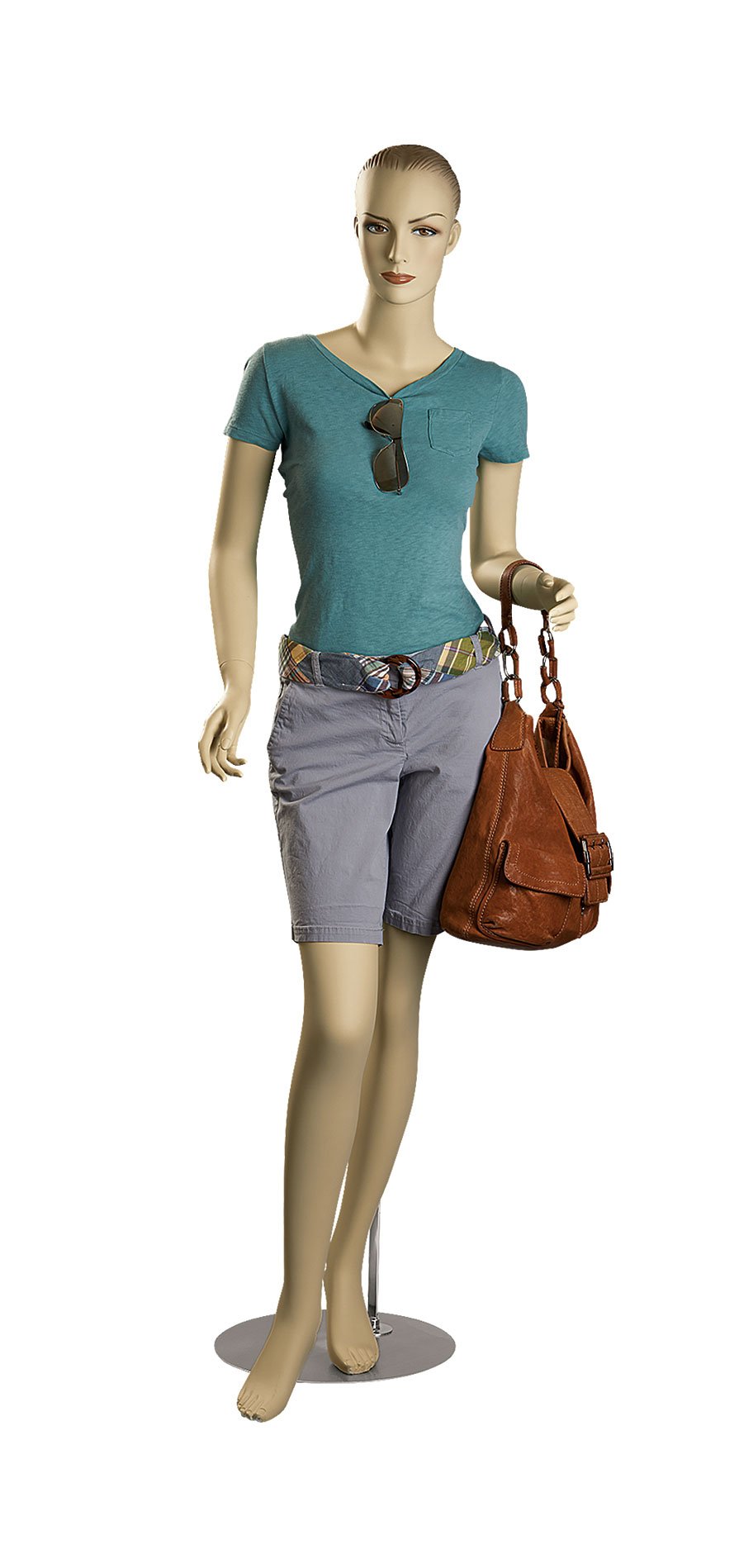 Fiberglass Female Mannequin with Molded Hair Store Supply Warehouse