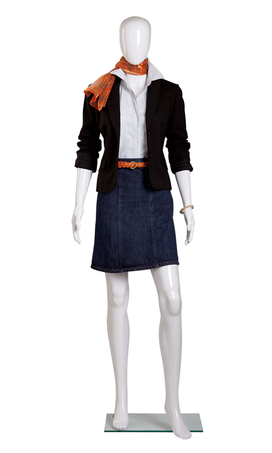 Female Glossy White Plastic Mannequin Pose 1 Store Supply Warehouse