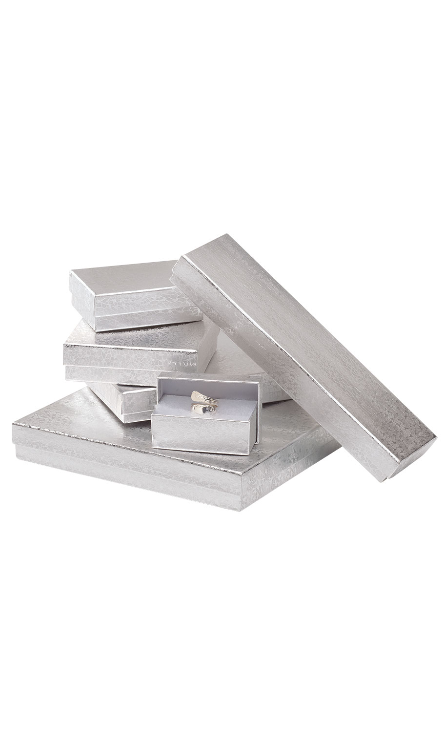 Silver CottonFilled Jewelry Boxes