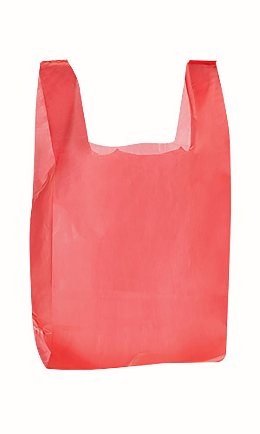 Red Wholesale Plastic TShirt Shopping Bags