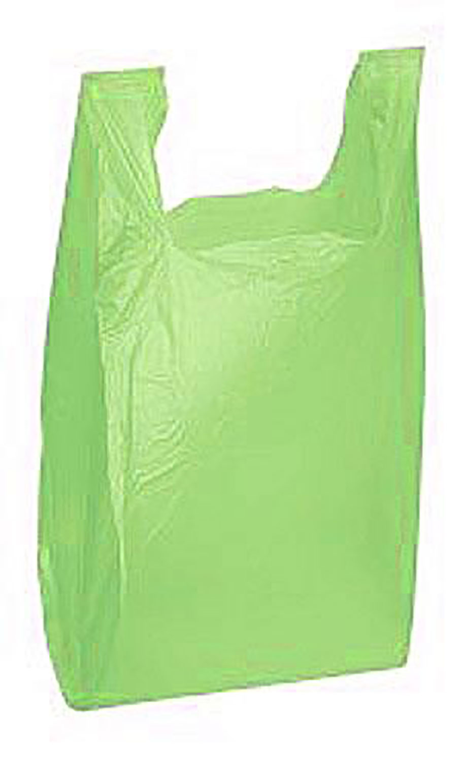 Medium Lime Green T-Shirt Shopping Bags | Store Supply