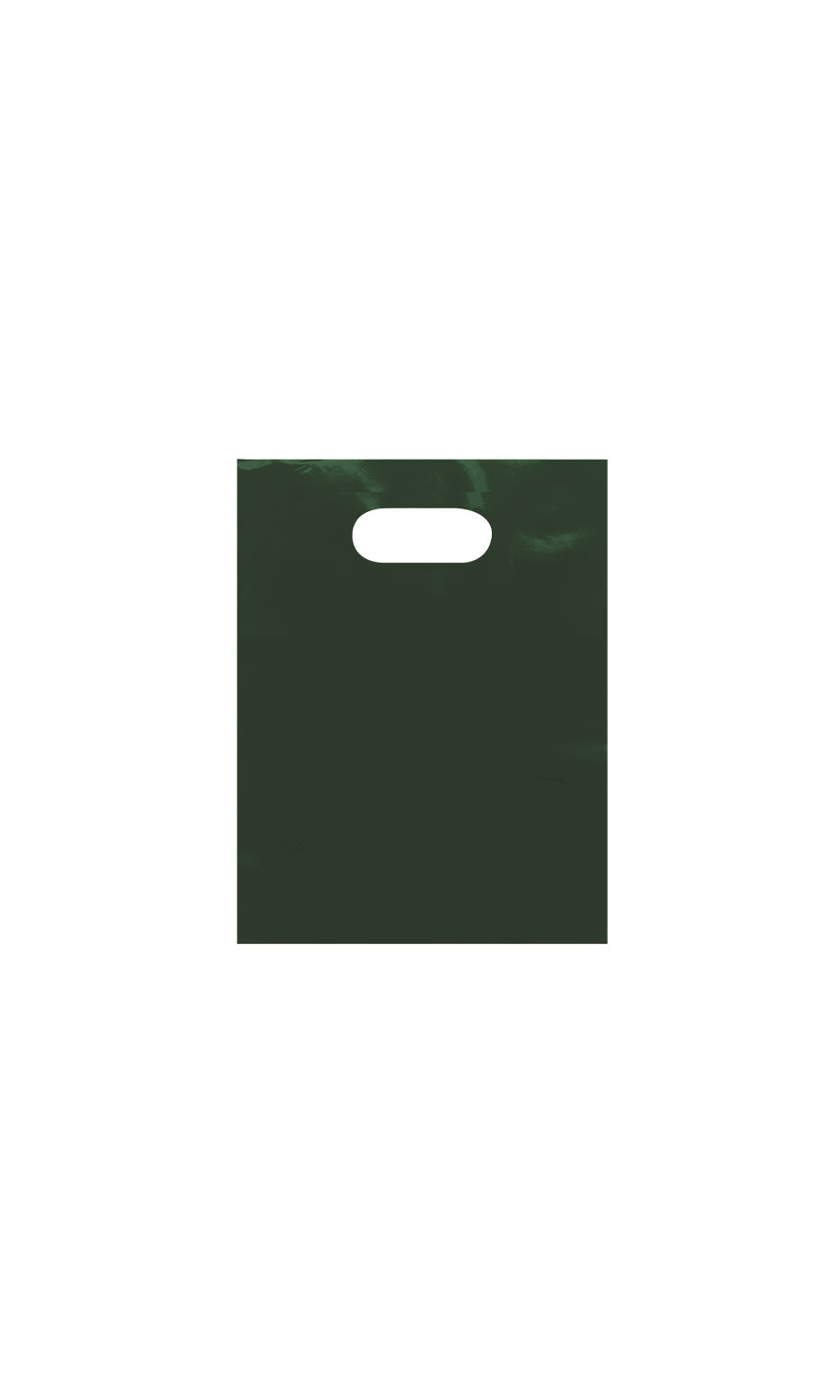 Small Dark Green LowDensity Wholesale Plastic Merchandise Bags SSW