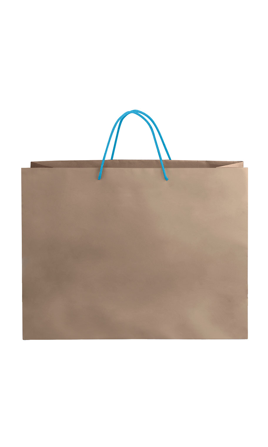 Large Folded Top Paper Bags Light Blue Rope Handles SSW
