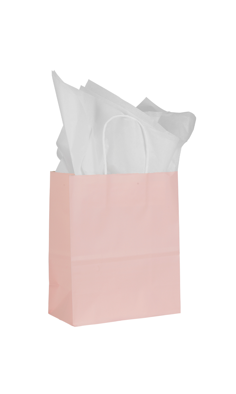 Medium Pink Paper Shopping Bags Case of 100 Store Supply Warehouse