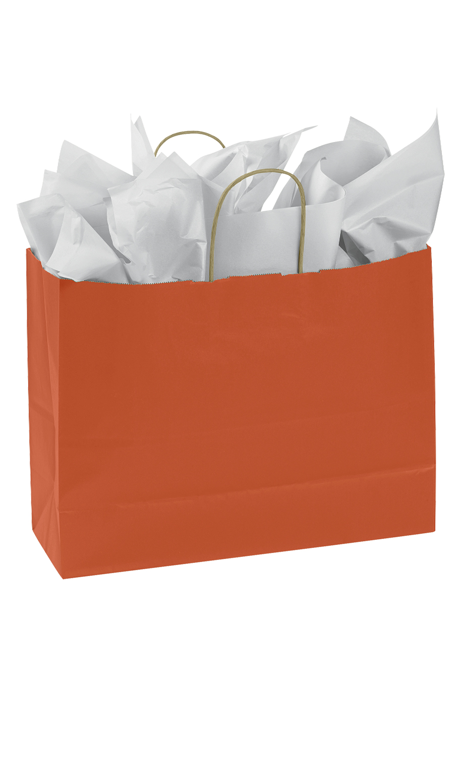 Large Wholesale Burnt Orange Paper Bags Store Supply