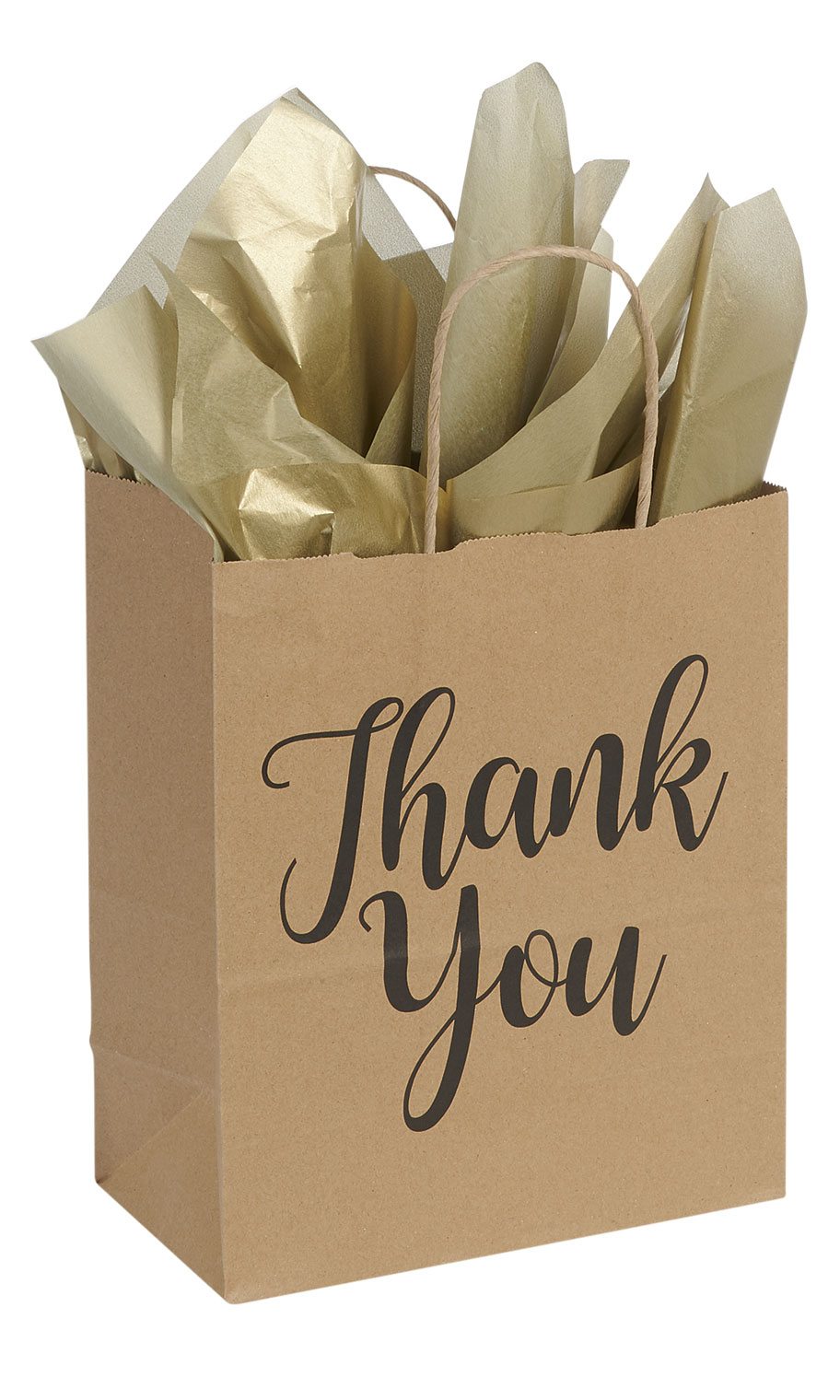 Medium Kraft Thank You Paper Bags Store Supply Warehouse