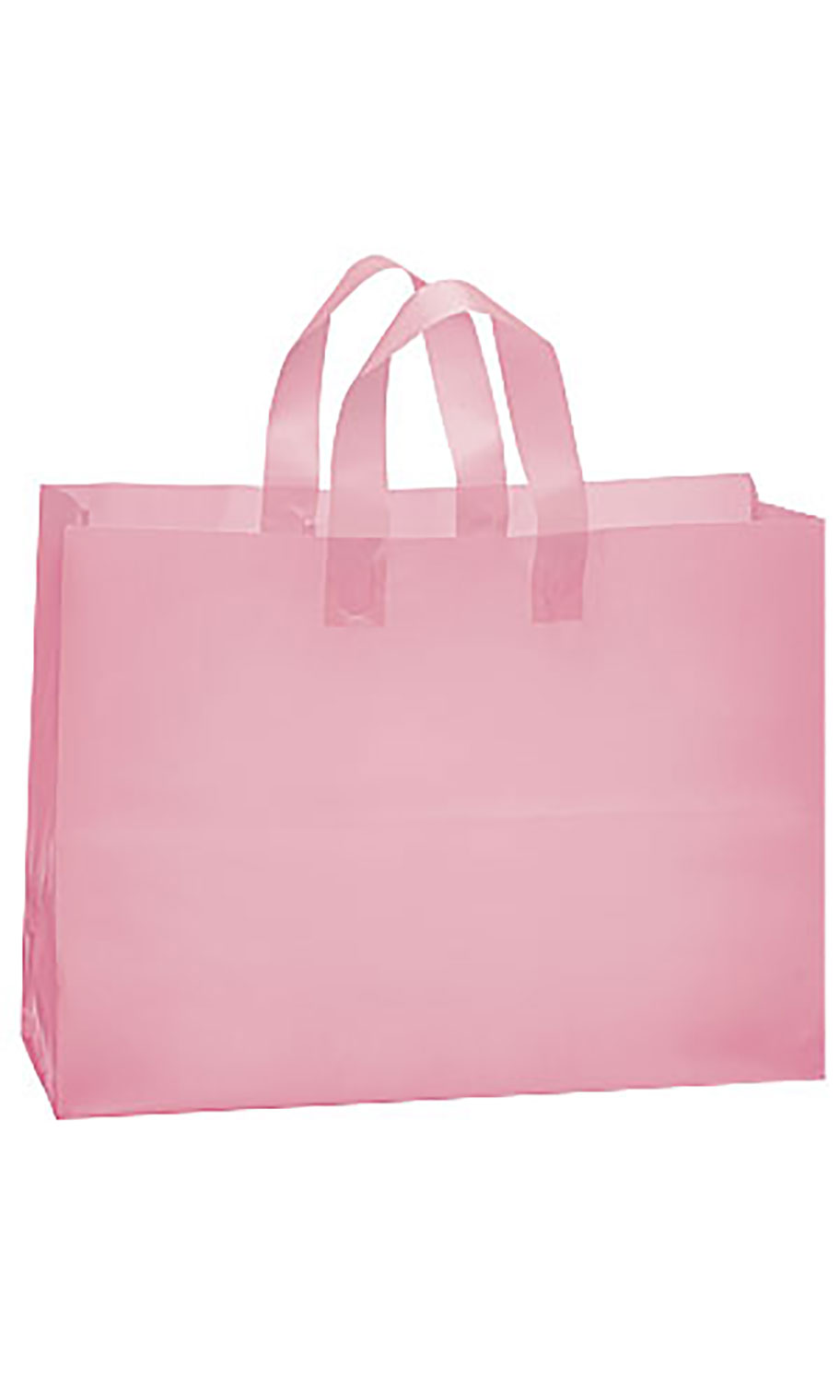 Large Pink Frosted Shopping Bags Store Supply Warehouse