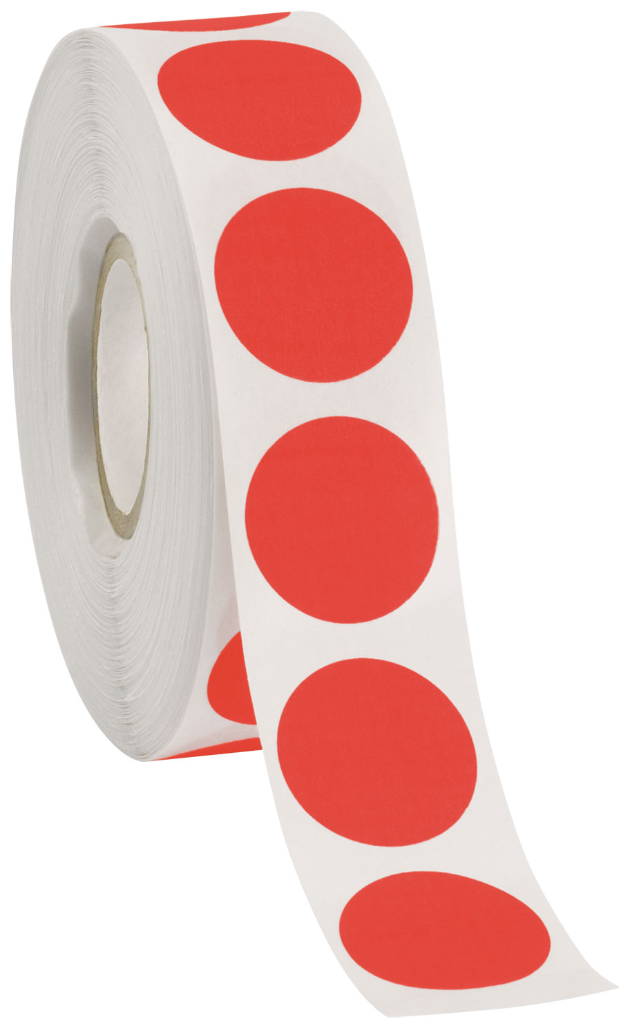 Fluorescent Red Self-Adhesive Colored Labels - 3/4