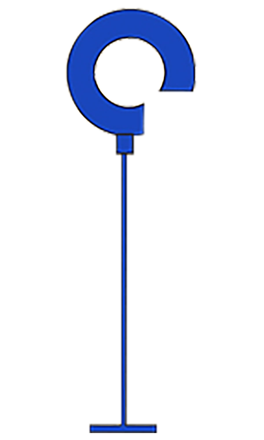 2" Blue Hook Tag Fasteners Store Supply Warehouse