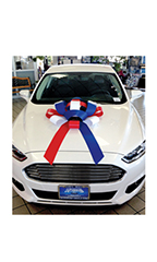 30 inch Red/White/Blue Magnetic Car Bow