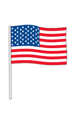 Plastic American Flag Antenna Pennant