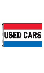 Horizontal Stripe Message Flag - "Used Cars"