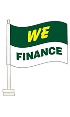 Window Clip On Flag - "We Finance"