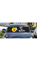 Windshield Banner With Bungee Cord - "Ask For Details"
