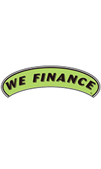 Arch Windshield Slogan Sticker - Black/Neon Green - "We Finance"