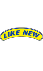 Arch Windshield Slogan Sticker - Blue/Yellow - "Like New"
