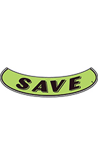 Smile Windshield Slogan Sticker - Black/Neon Green - "Save"