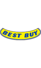 Smile Windshield Slogan Sticker - Blue/Yellow - "Best Buy"