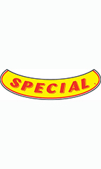 Smile Windshield Slogan Sticker - Red/Yellow - "Special"