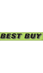 Rectangular Slogan Windshield Sticker - Green - "Best Buy"