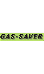 Rectangular Slogan Windshield Sticker - Green - "Gas-Saver"