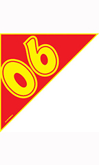 Corner Windshield Year Stickers - Red/Yellow - "06"