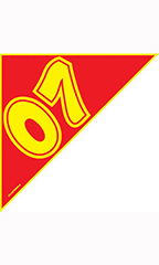 Corner Windshield Year Stickers - Red/Yellow - "07"