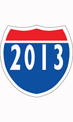 Interstate Sign Windshield Stickers - "2013"