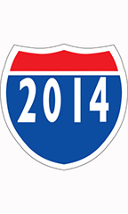 Interstate Sign Windshield Stickers - "2014"