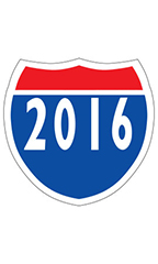 Interstate Sign Windshield Stickers - "2016"