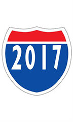 Interstate Sign Windshield Stickers - "2017"