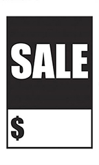 Quick Sale Stickers - Black - "Sale"