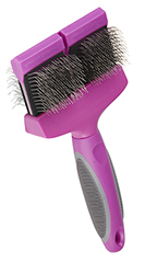 Groomer Essentials Flexible Slicker Brush - Double/Medium Firm