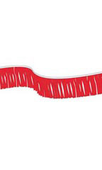 Red 60 foot Metallic Fringe Pennant