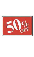 50% Off Rectangle Sign Card